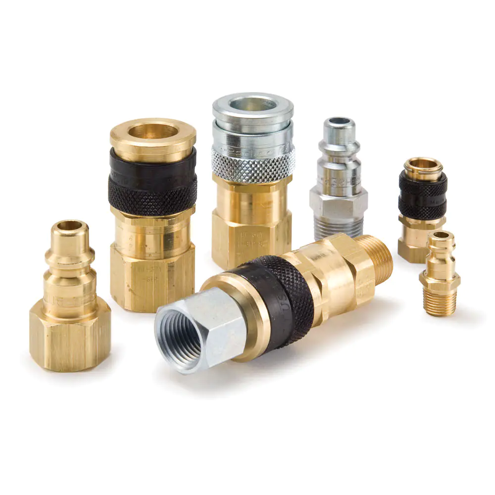 派克HF系列陽接頭 - 工業(yè)互換型，高流量氣動工具快換，推動式連接