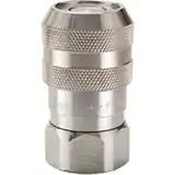 派克FS 系列快換陰接頭 - 使用化學(xué)兼容性強(qiáng)的316不銹鋼材料，無溢流型，承壓可達(dá)2000 psi