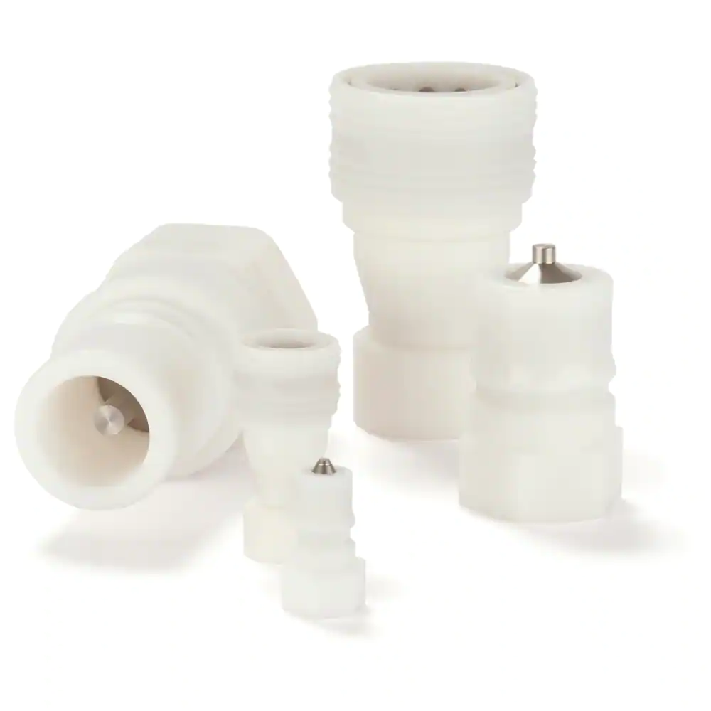 派克70系列快換接頭，使用熱塑材料制造，符合ISO7241-1-B標(biāo)準(zhǔn)結(jié)構(gòu)