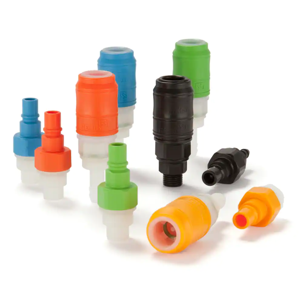 48系列快換接頭，使用熱塑材料，符合派克結(jié)構(gòu)設(shè)計